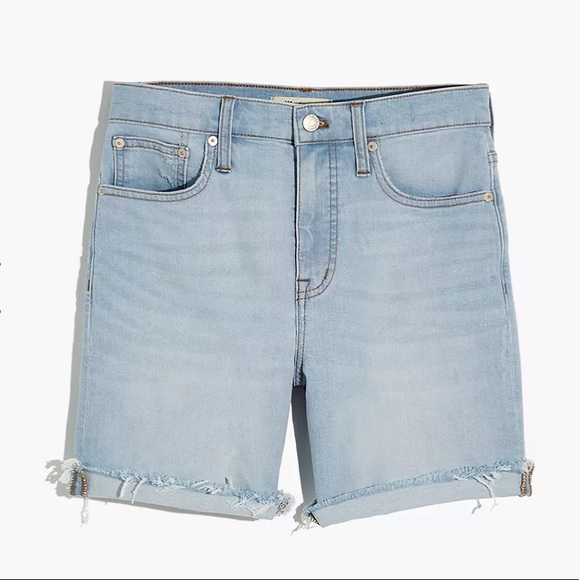 MADEWELL High-Rise Mid-Length Denim Shorts - Picture 4 of 10